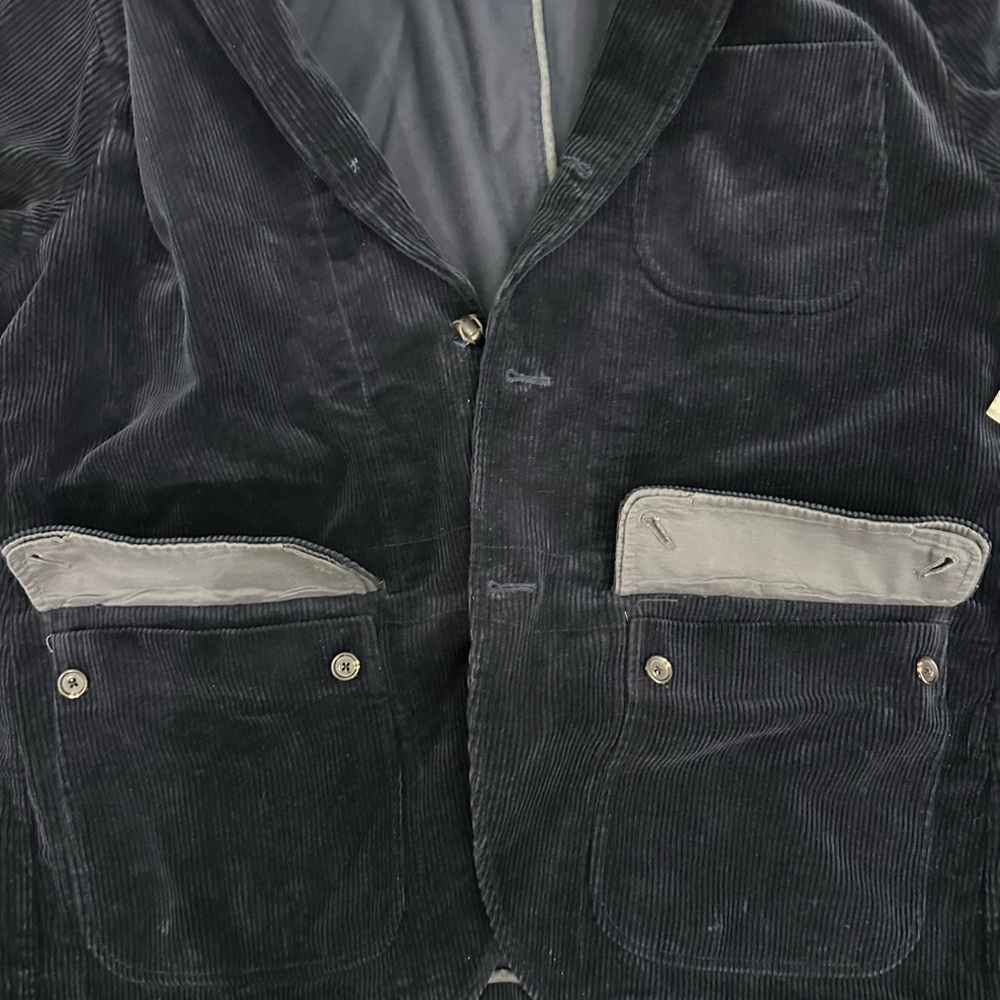 Men’s Polo Ralph Lauren Corduroy three button blazer vintage. 90s. Size 2xB Navy - Picture 12 of 15
